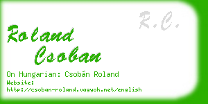 roland csoban business card